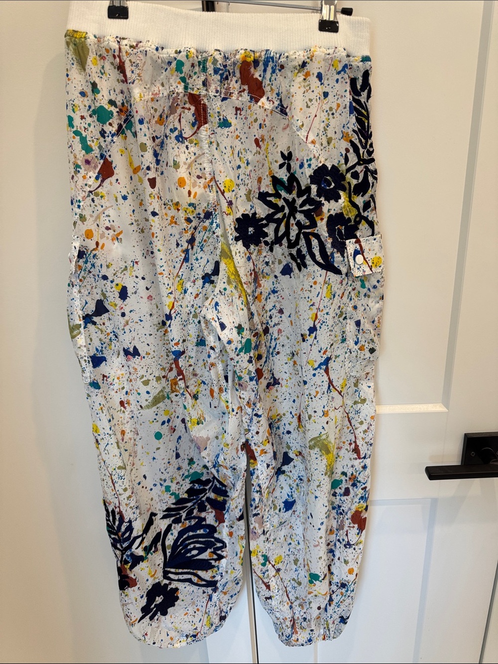 FP Movement by Free People White Multicolor Paint-Splatter Cargo Joggers - Picture 3 of 4